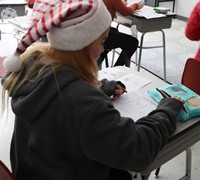 fourth grade students participating in holidays around the world activity