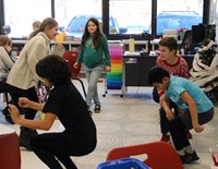 fourth grade students participating in holidays around the world activity