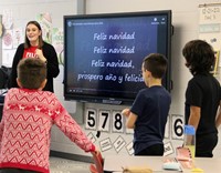 fourth grade students participating in holidays around the world activity