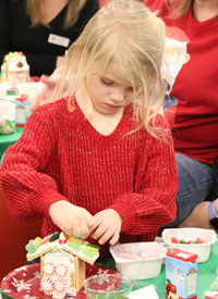 student at pre-K family day