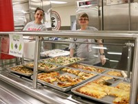 food services employees at community night