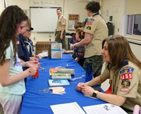 cub scouts table at community night