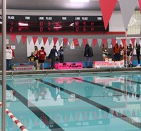 students participating in cardboard boat races