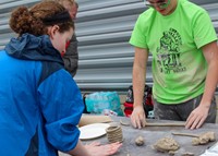 students working on feats of clay activity