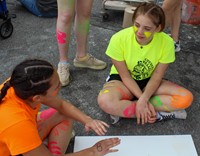 students working on feats of clay activity