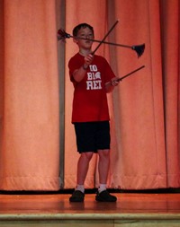 student in talent show