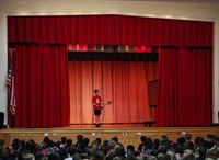 student in talent show