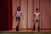 students dancing in talent show