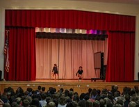 students dancing