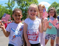 students at flag day celebration