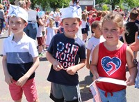 students at flag day celebration