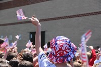 students at flag day celebration