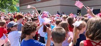 students at flag day celebration