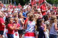 students at flag day celebration