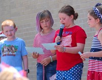 students at flag day celebration