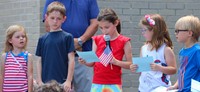 students at flag day celebration