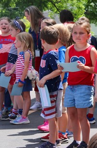 students at flag day celebration