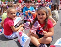 students at flag day celebration