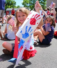 students at flag day celebration