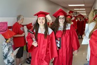 students at Senior Walk Celebration