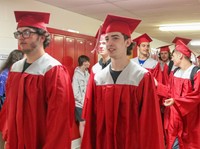 students at Senior Walk Celebration