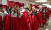 students at Senior Walk Celebration