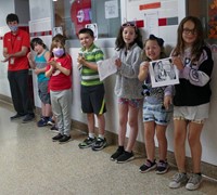 students at Senior Walk Celebration