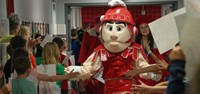 students at Senior Walk Celebration