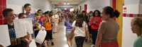 students at Senior Walk Celebration