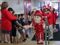 students at Senior Walk Celebration