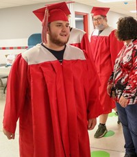 students at Senior Walk Celebration