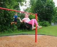 students swinging 