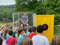 principal curry at dunk tank