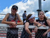 students participating in sixth grade field day event