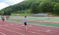 students participating in sixth grade field day event