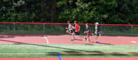 students participating in sixth grade field day event