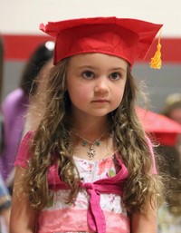 students at kindergarten graduation