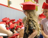 students at kindergarten graduation