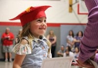 students at kindergarten graduation