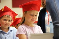 students at kindergarten graduation