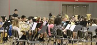 band students performing