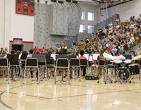 band students performing