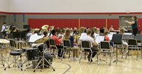 band students performing