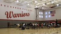 band students performing