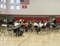 band students performing