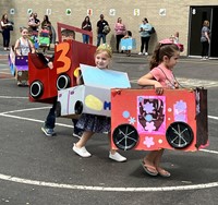 students and families at pre k family day