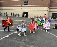 students and families at pre k family day