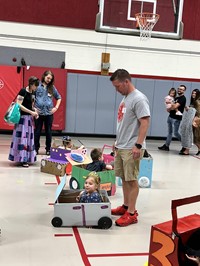 students and families at pre k family day