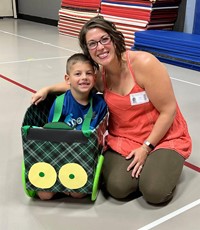 students and families at pre k family day