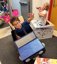 students at pre k family day